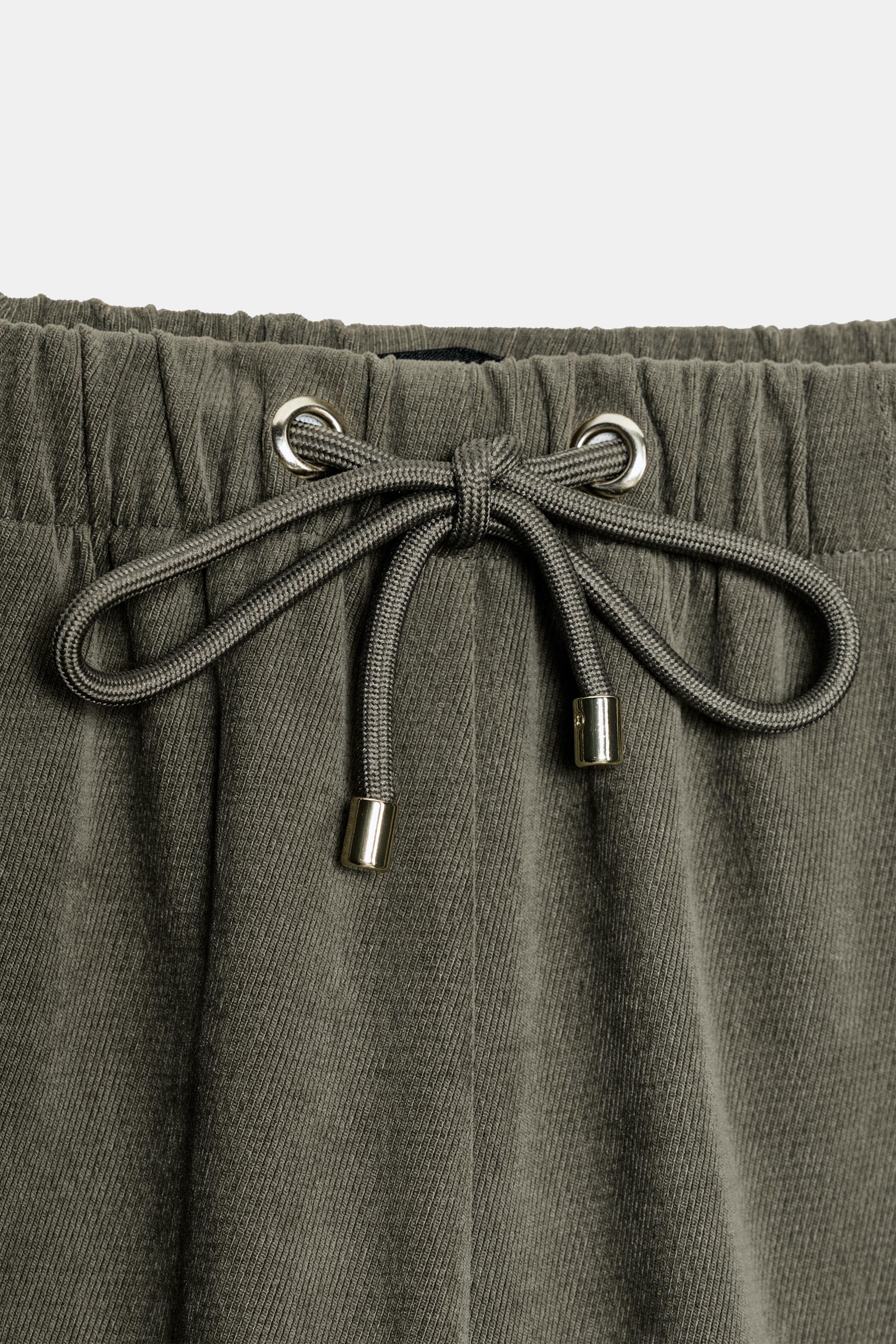 PANTALON LARGE À TAILLE ÉLASTIQUE